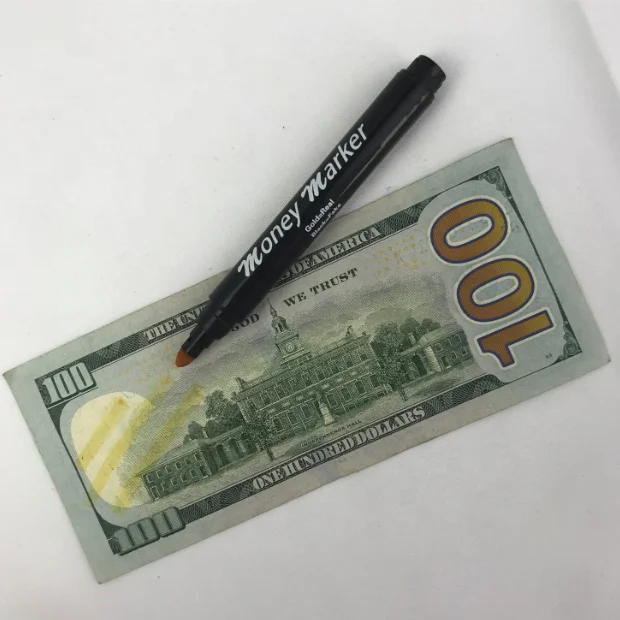 Counterfeit Pen Money Detector Bank Marker Fake Dollar Bills Currency Checker