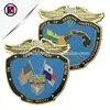 Promotion wholesale military no minimum free sample challenge 2D animal eagle gold metal craft coin