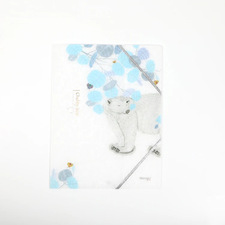 
Office Products Hot Sale Waterproof PP High Quality A4 Letter Size Customized Design Double Elastic Folder 