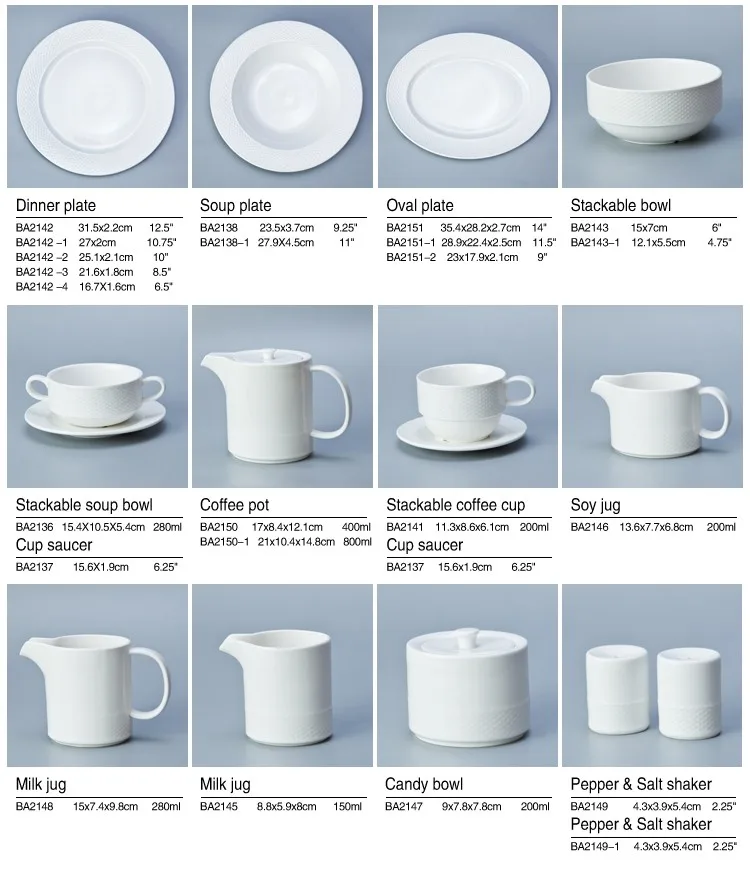 Wedding Catering White Plate Customize Tableware,  Commercial Customize Restaurant Party Tableware, Dinnerware Oem<