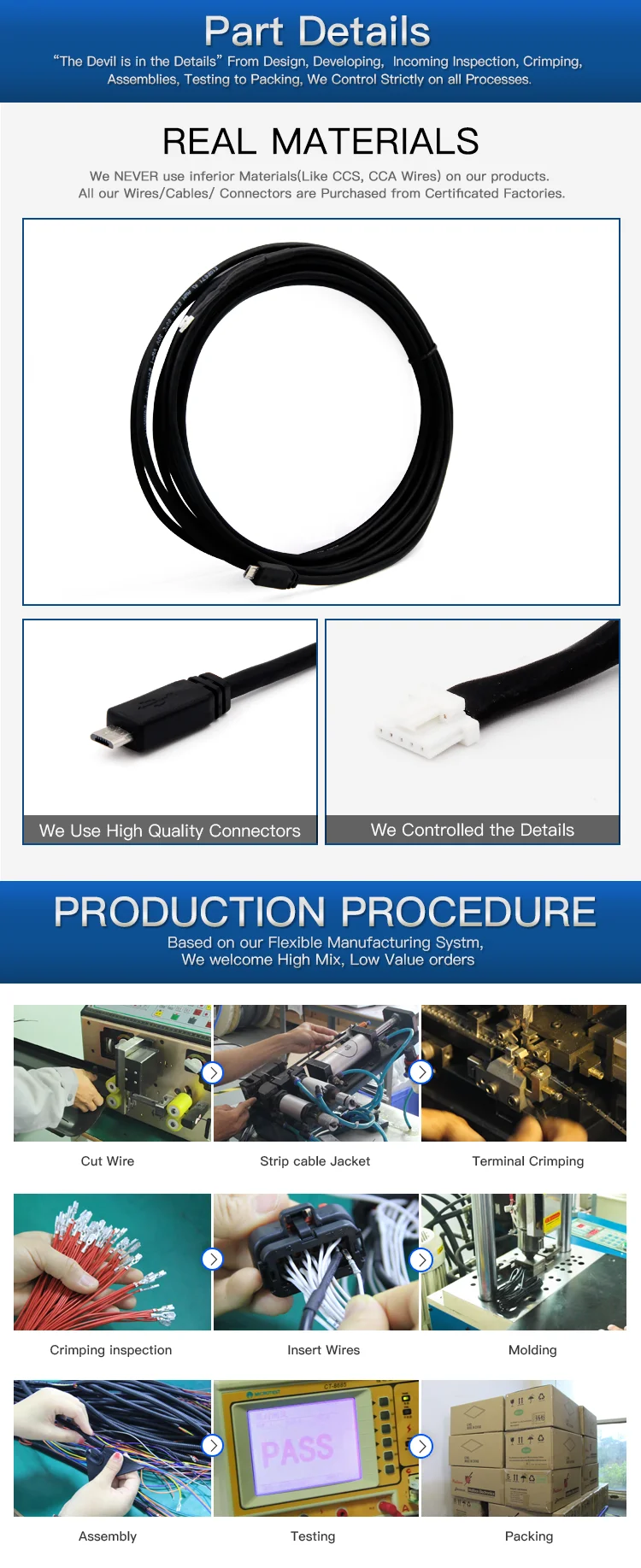 Micro USB Cable Assembly Micro USB to 5 Pin or Open end - ANKUX.COM