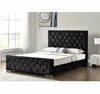 2018 Italian Classical Bedroom Furniture Blue Velvet Fabric Bed