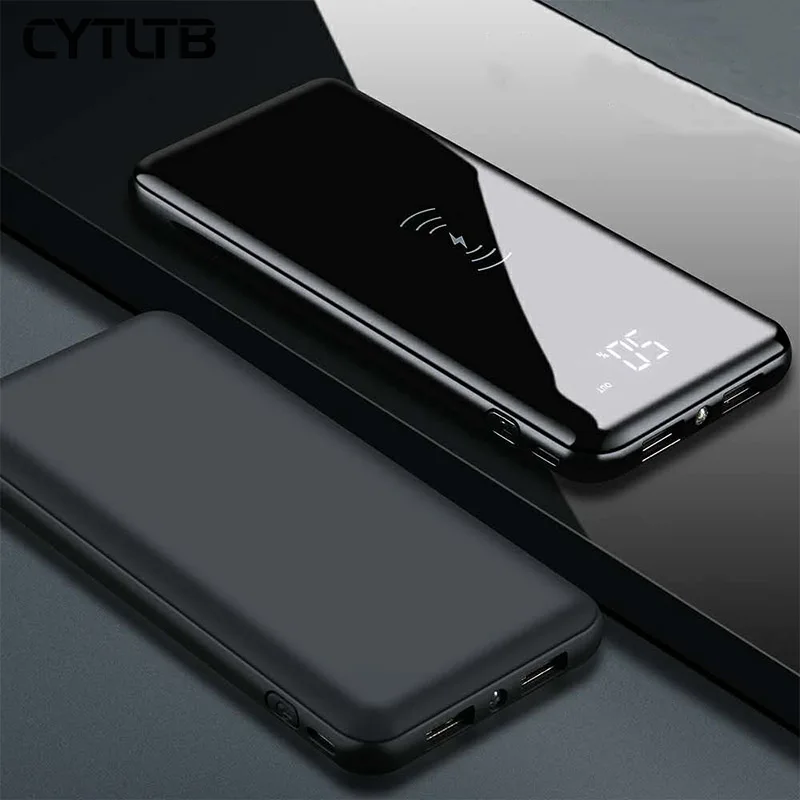 My Smart Price Credit Card Size Slim Powerbank Portable Charger With Plug Screen Display Mirror Wireless Power Bank - ANKUX.COM