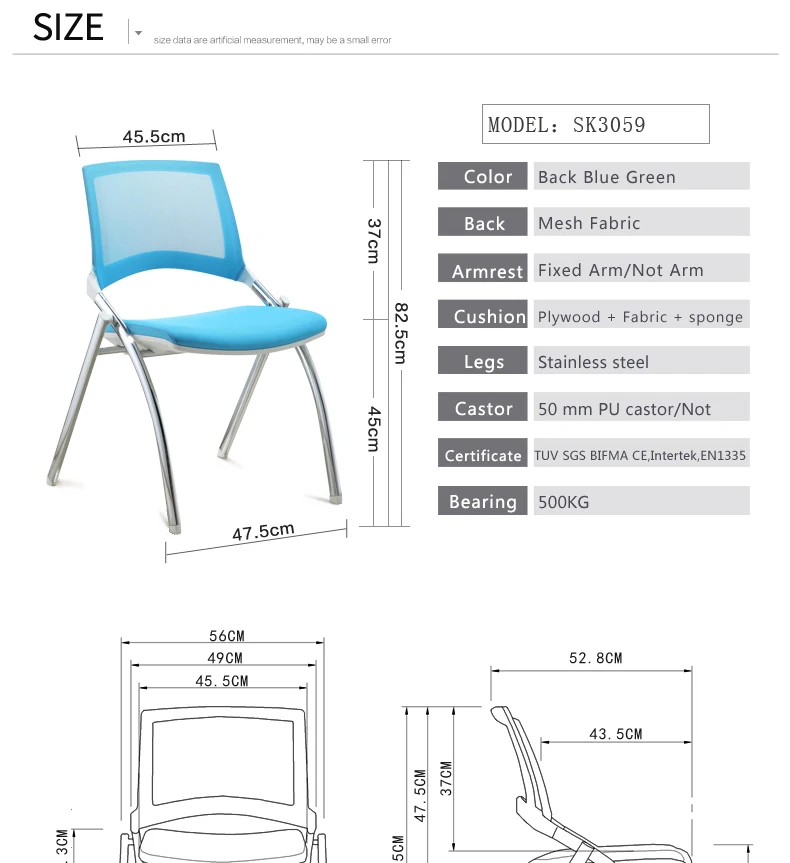 Wholesale Factory School Chairs With Metal Frame Chair For Training
