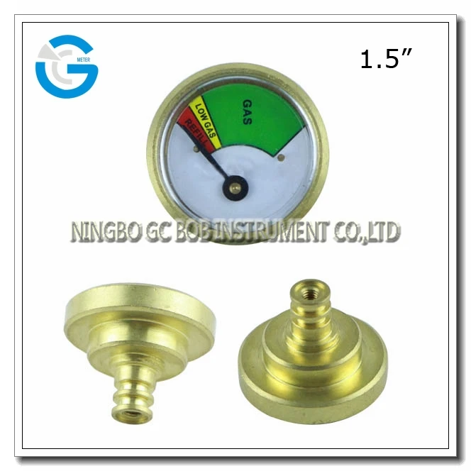 High Quality 1.5 Inch Brass Back Connection Pressure Gauge For Gas