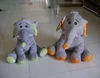 30cm beautiful promotional customized soft stuffed 2-colour plush elephant toy with contrast-color's ear lining,toes,tip of nose