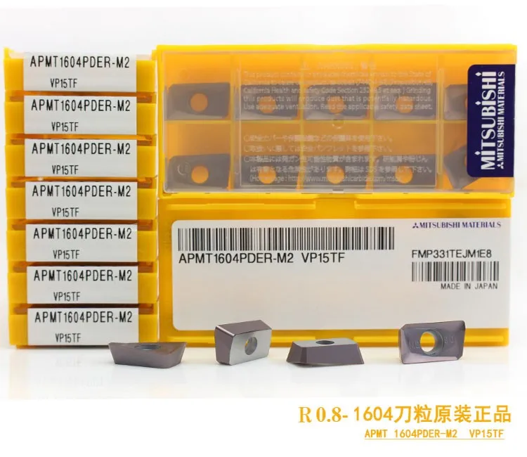 New Mitsubishi APMT1604PDER-M2 VP15TF Carbide Insert 10Pcs/Box vi 