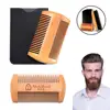 Amazon Hot sell Mens Antistatic Wooden Lice Moustache Beard Comb