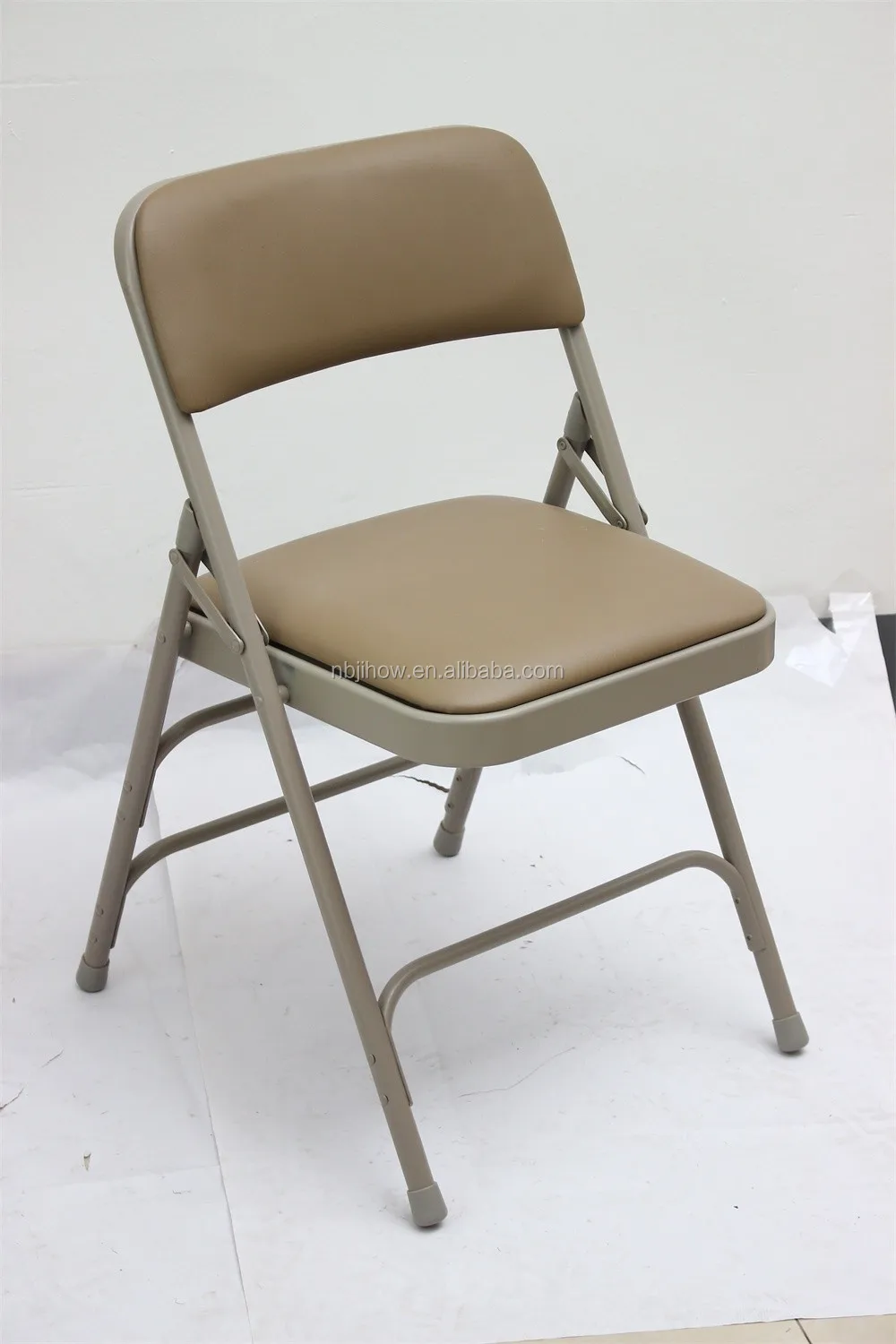factory price upholstered metal folding chair l-5-1