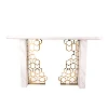 console table marble stone Luxury postmodern console table high-class hotel furniture entryway console table decor brass console