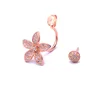 2017 trend jewelry earrings rose gold plated flower earring findings