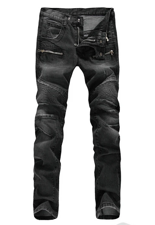 black worn jeans
