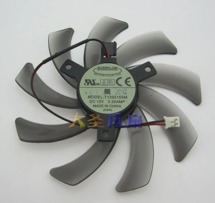 Original EVERFLOW Xin He T129215SM graphics card fan 12V 0 25A