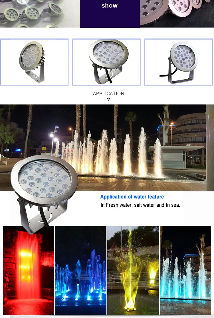RGBW 96W color changing submersible led underwater lights