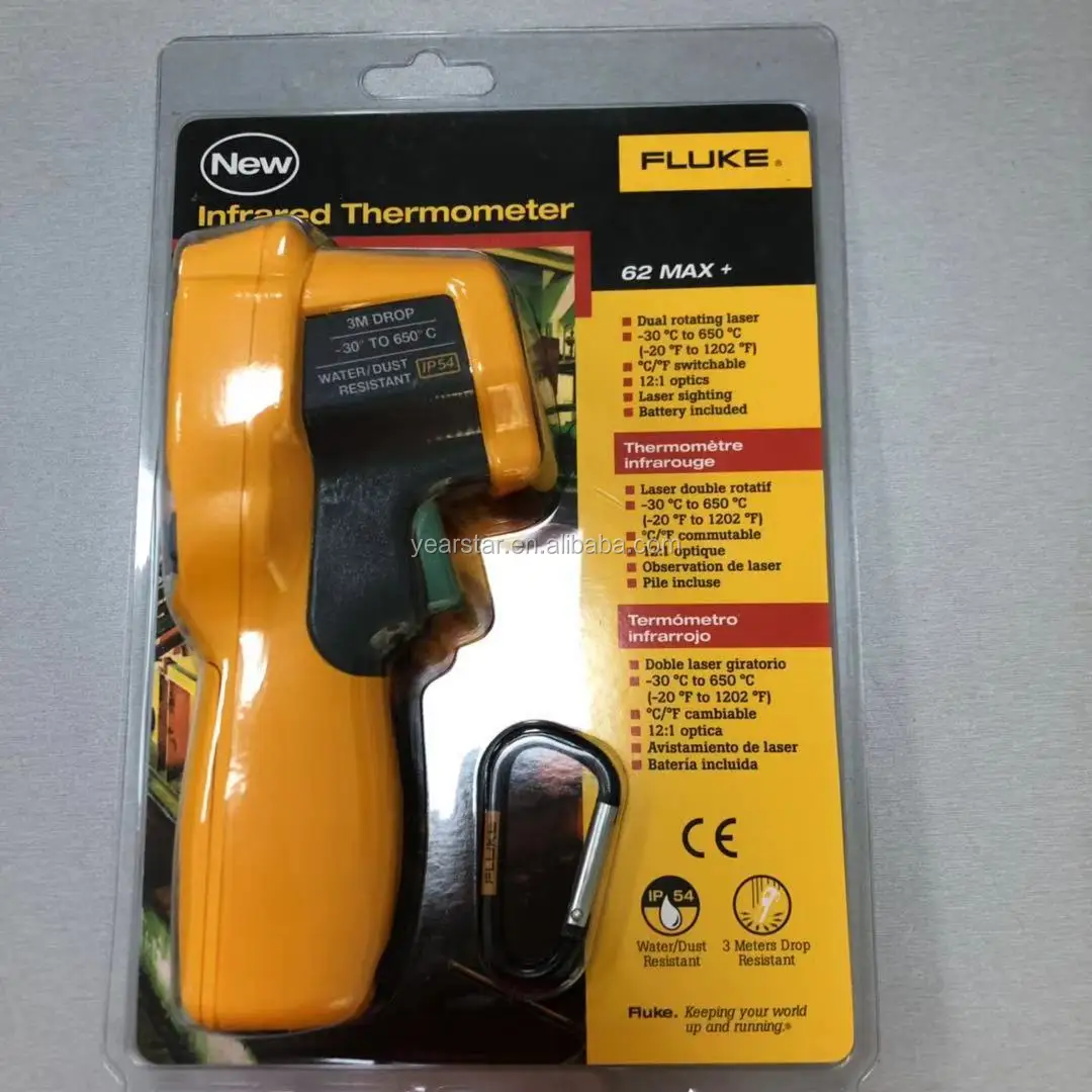 F62max Adjustable Emissivity 22 To 932f Temp Range Ip54 3 Meter Drop