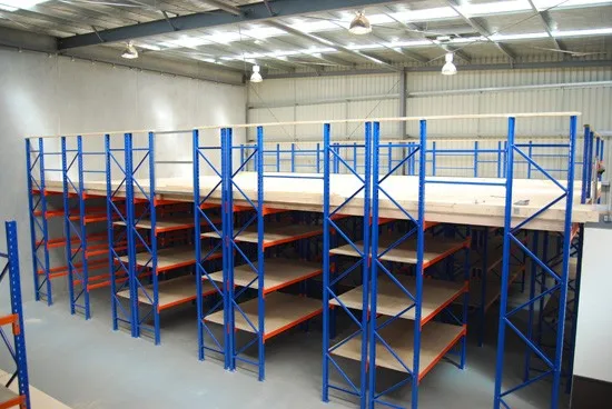 Powder Coated Steel Material Heavy Duty Mezzanine Floor Racking