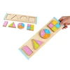 High quality kids Educational Geometry puzzle toy beechwood Geometrics board