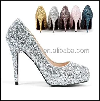 2016 New Shiny Glitter Leather Fabric For Ladies Shoes Evening