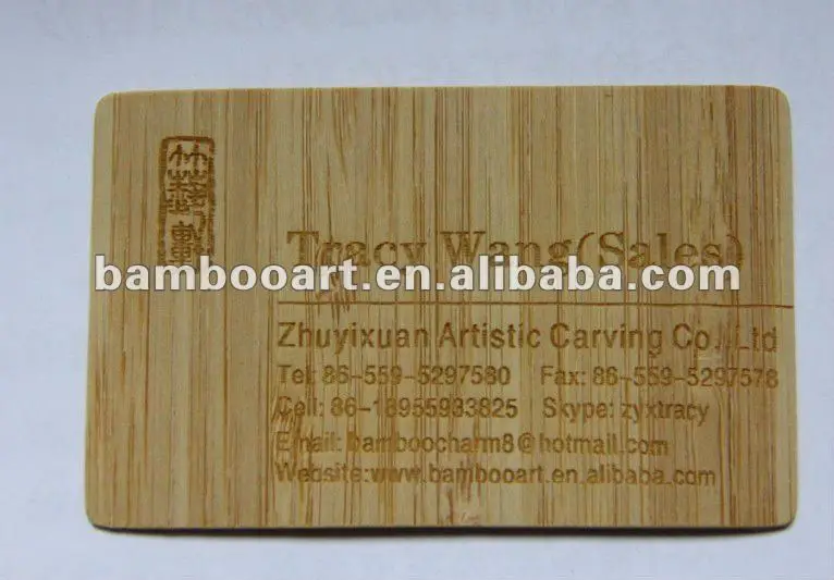 Laser Carved Bamboo Business Card Buy Bamboo Business Card,Bamboo