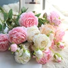 Factory Simulation Rose Red Pink Blue Silk Pink Artificial flower