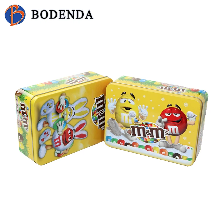 Cartoon candy packing tin box gift tin cans for chocolate