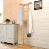 Bamboo Wood Coat Rack Hall Tree Free Standing and 18 Hooks