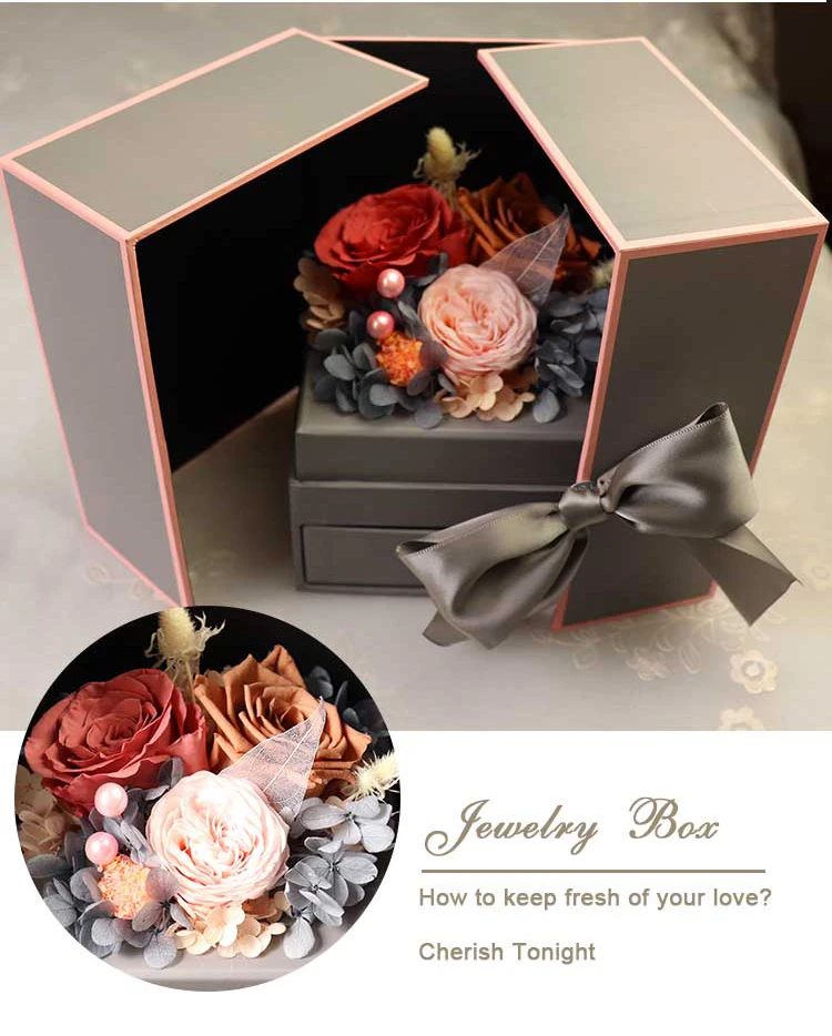 Square Fashionable Custom Jewelry Gift Case Box Packaging Preserved