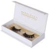 custom handmade hard eyelash box and cheap eyelash box packaging with white PVC tray for eyelash packaging