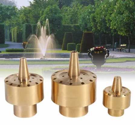 3/4 Fdit 1/2 1/4 1/4 Brass Column Style Fountain Nozzle Garden Pond Fountain Water Nozzle Porous Scattering Sprinkler Spray Head Gold 
