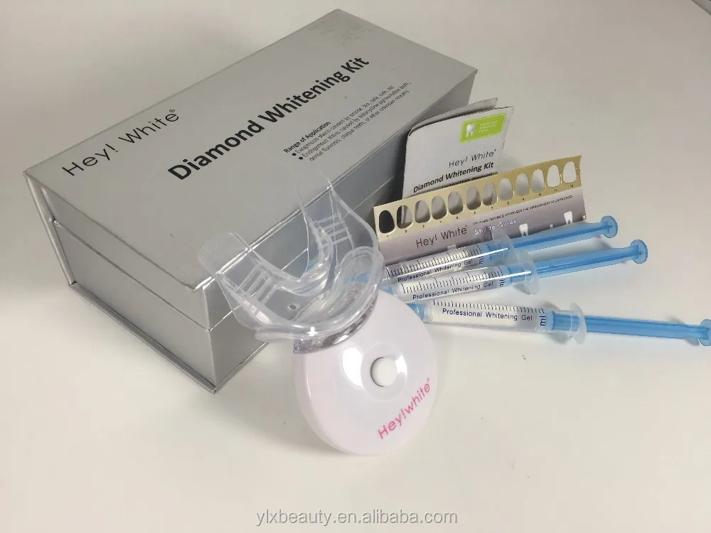 Hey White Vegan Teeth Whitening Kit With Led Light Natural & Organic
