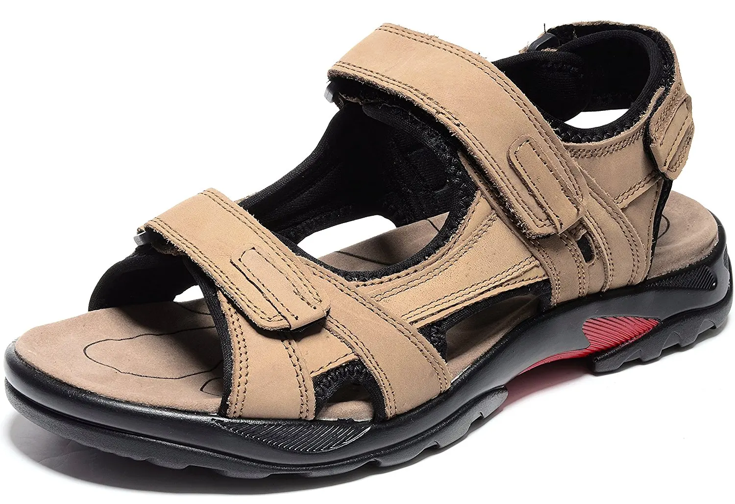 mens leather toe loop sandals