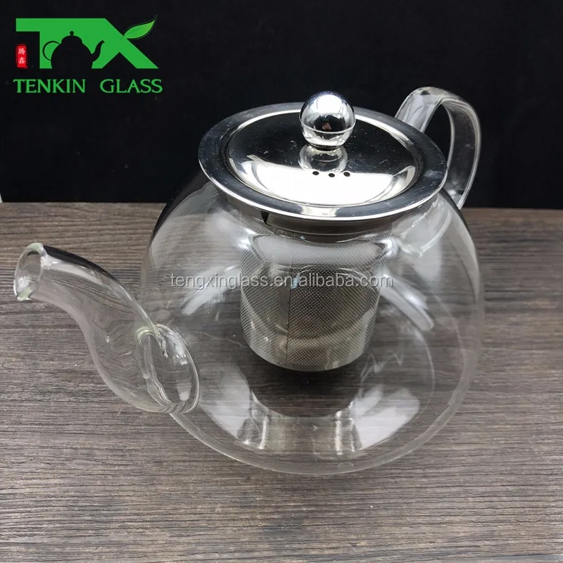 Cheap Handmade Clear Tea Kettle Glass With Stainless Steel Filter Buy