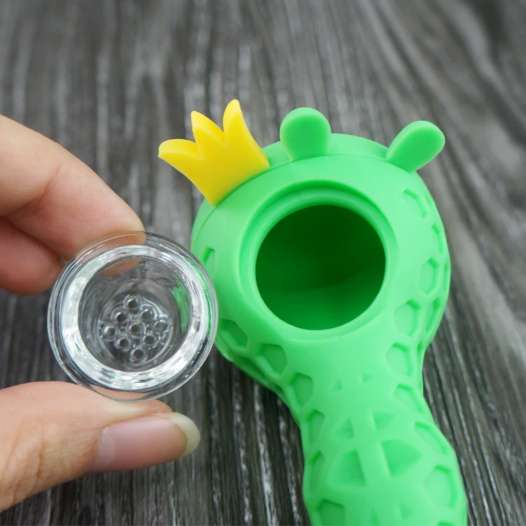 Bird And Pig Design Weed Pipe Glass Smoking Rubber Tobacco Pipes Water