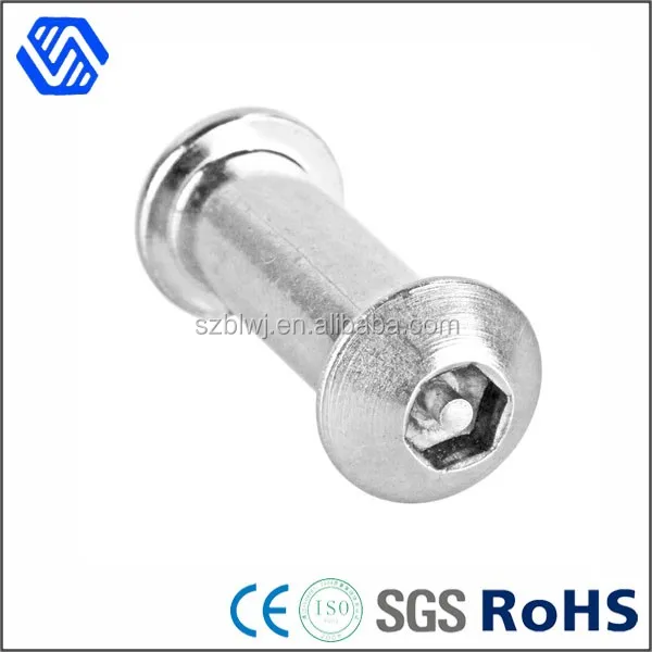 M10x1.25 Countersunk Head Bolt Hex Socket Pan Head Stainless Steel Bolt