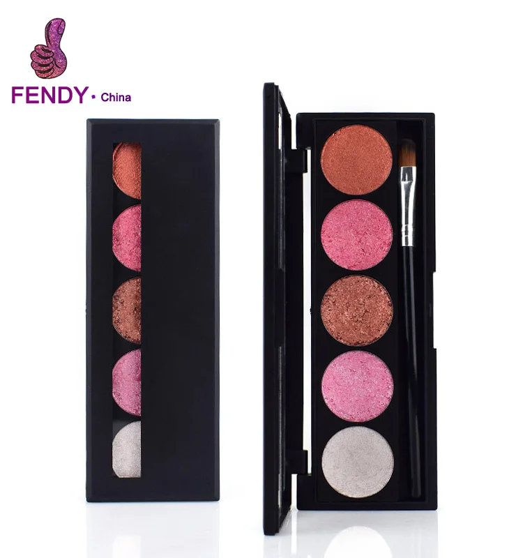 2018 Hot Sell Metallic Eyeshadow Palette 5 Color Cream Eyeshadow