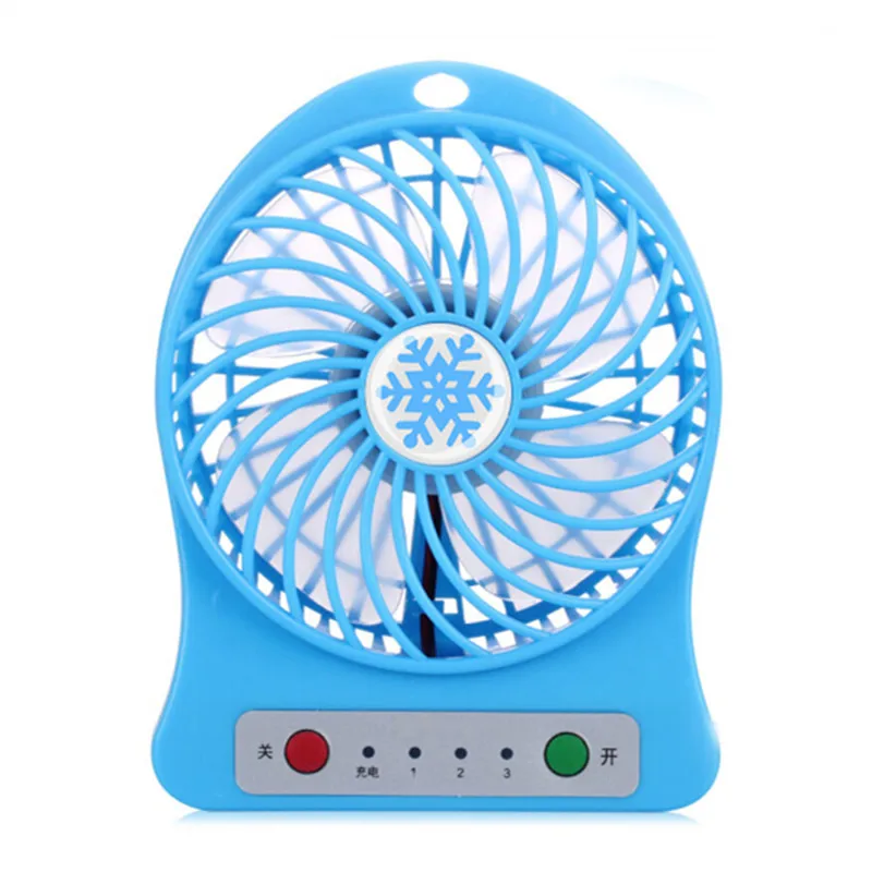 YIWU Outdoors Portable Mini Fan USB for Car Electric Battery Rechargeable Handheld Fan Color : Blue