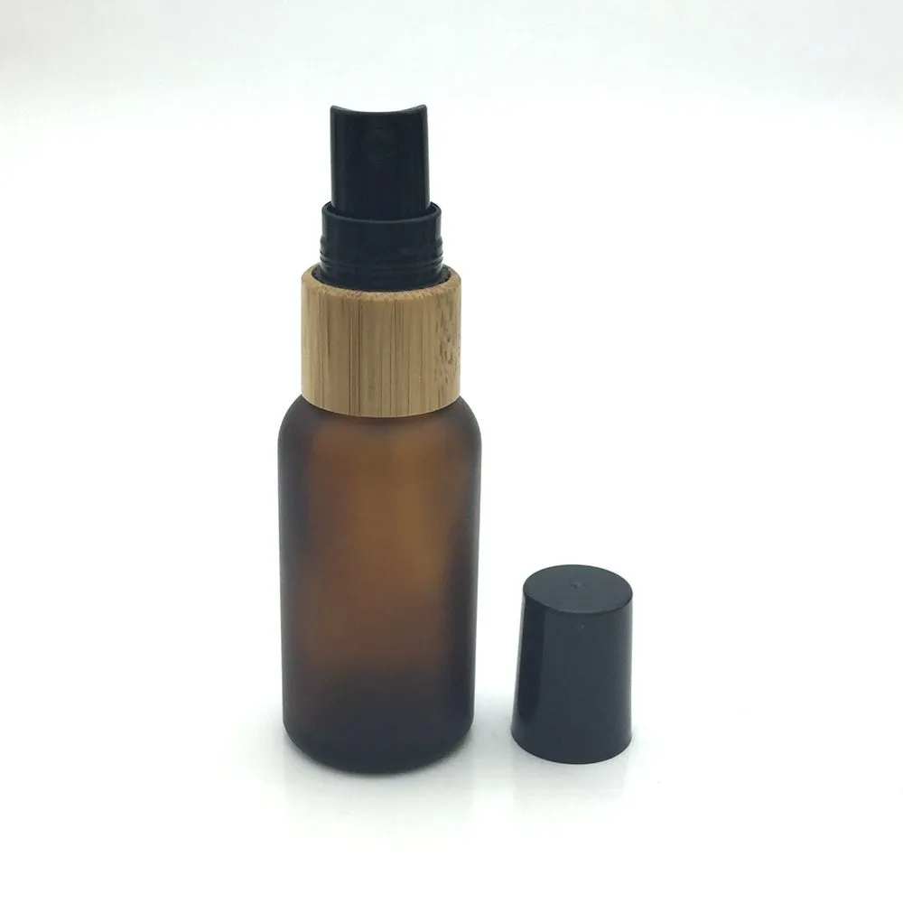 Custom Made 1oz Frosted Amber Glass Spray Bottle 30ml Empty Cosmetic ...