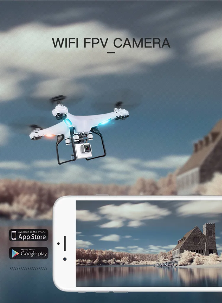 Wholesale SG600 2.4G FPV RC Drone with hd camera WIFI 2MP Sport Camera Drone