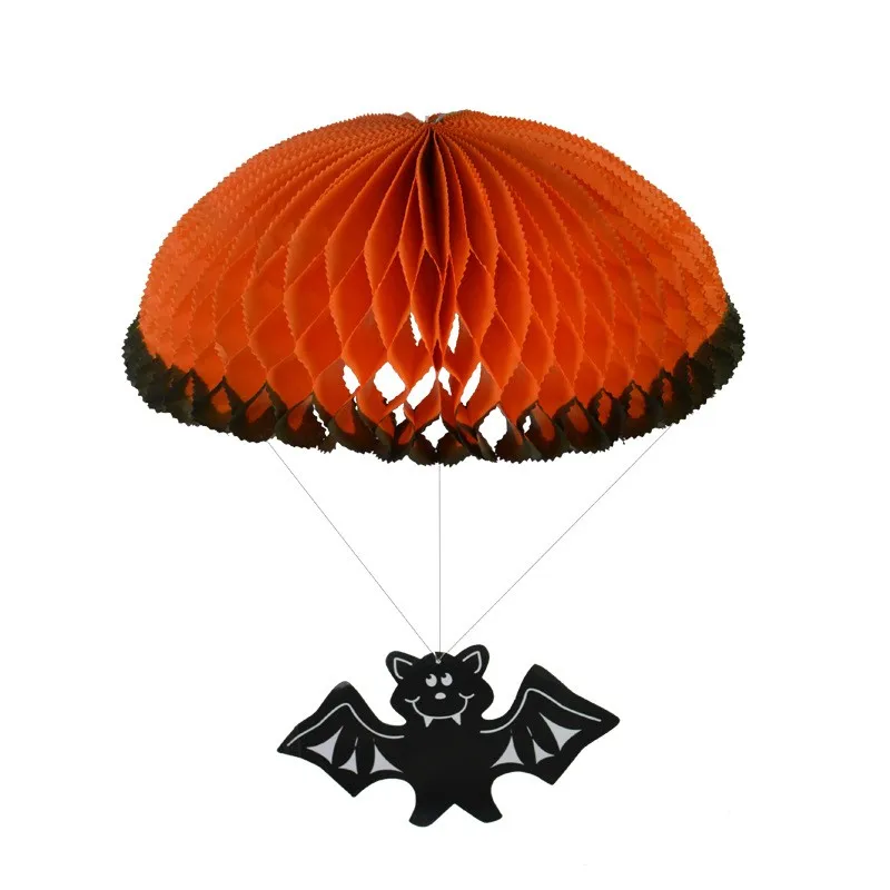 促销项目万圣节装饰派对用品纸降落伞孩子万圣节派对青睐