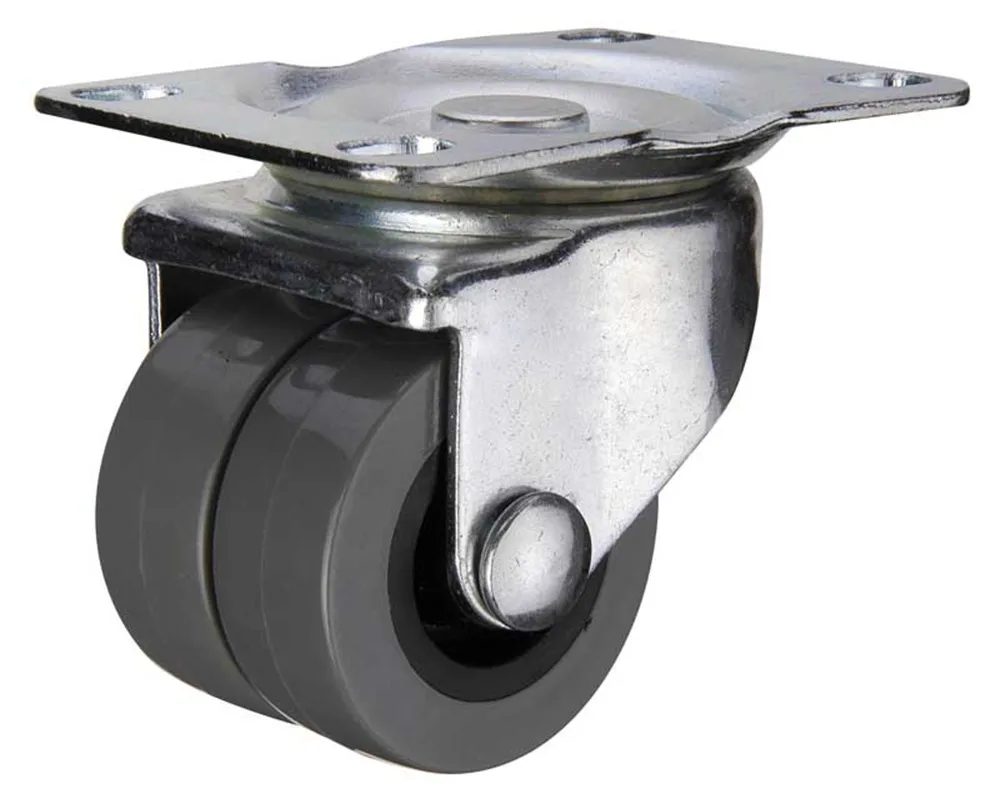2 Inch Caster Bracket Holder Small Rubber Wheels Tiwn Tpr Caster Wheel