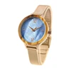 china women ladies unisex custom logo brand minimalist shell wooden hand wrist watch