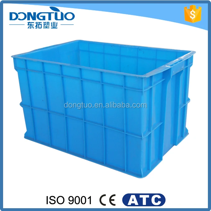 700*465*345mm Large Plastic Crate With Lid Durable Plastic Collapsible