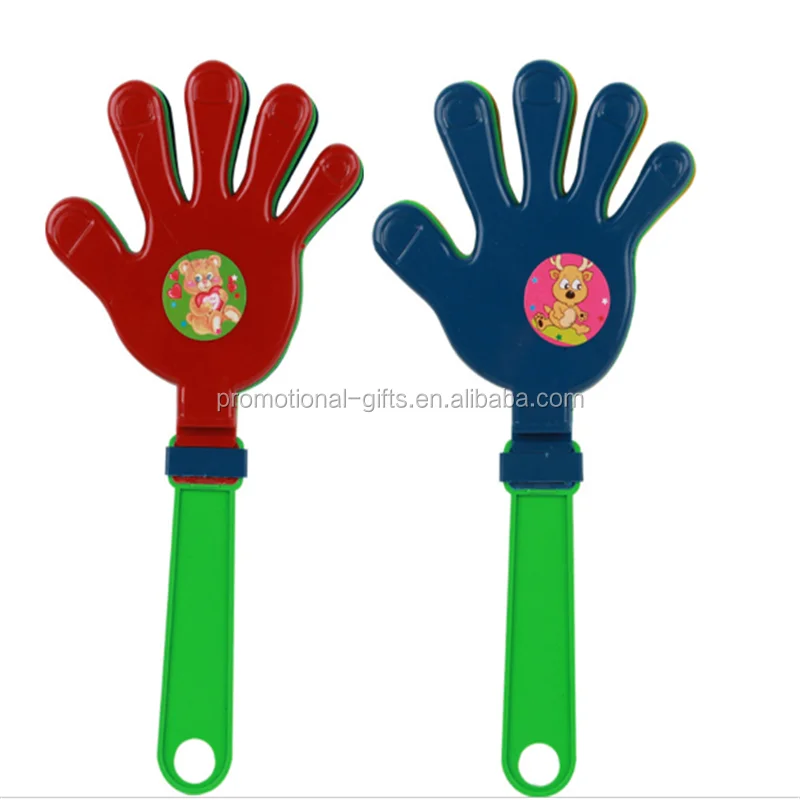 Oempromo custom Logo clap trap cheer toy plastic hand clap trap