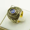 3D printer custom antique gold ring design football ring sports championship brass ring