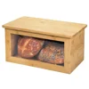 Eco-friendly Bamboo Bread Box with Cutting Board Serving Tray and Clear Front Window Large Capacity Storage