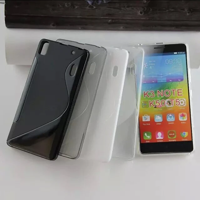 Customized cell phone case TPU S-line soft gel case for Lenovo K3 Note K50 T5 5.5" Mix colors