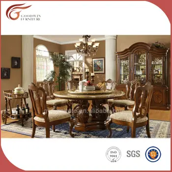 Classic Hand Carved Oak Wooden Round Dining Table Set Sale A14 - Buy ... Classic Hand Carved Oak Wooden Round Dining Table Set Sale A14 - Buy ...