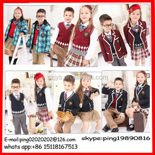 2015 Private School Uniform Kindergarten School Uniforms/boys Wearing