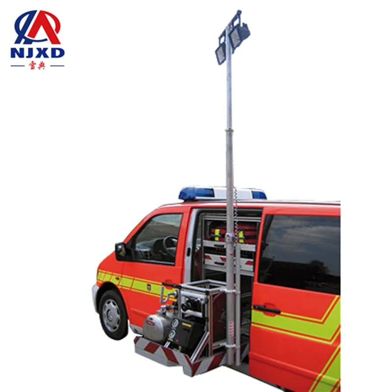 6m fire truck emergency lighting mast 