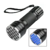 395nM UVA Long Wave 21 LED UV Torch Counterfeit Fake Forgery Bank Note Money Detector Ultraviolet Flashlights